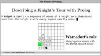 Describing a Knight's Tour with Prolog